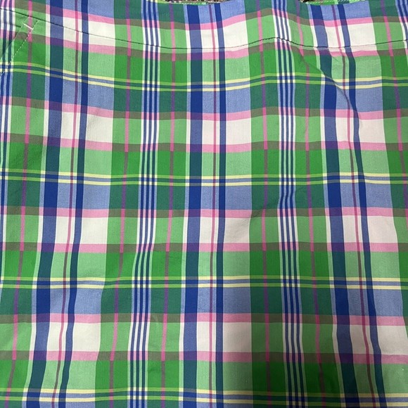 Ralph Lauren Polo Golf Womens Plaid Skort Size 12 Green Pink Preppy Tennis - Picture 7 of 11